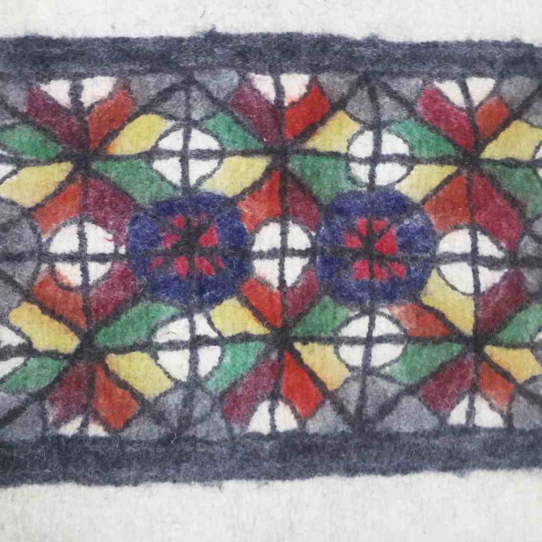 Persischer Wollfilzteppich 100% natürlich und handgefertigt Teb201