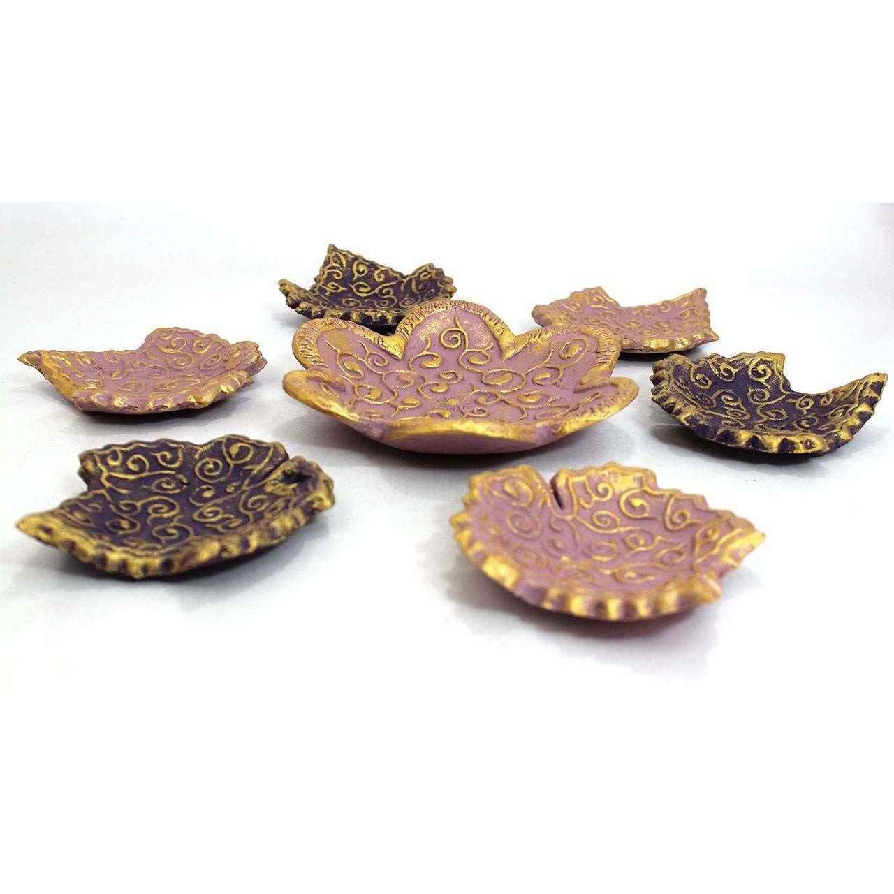 Elegantes Töpfer Haft-sin Set für Nowruz Persisches Neujahr Blatt