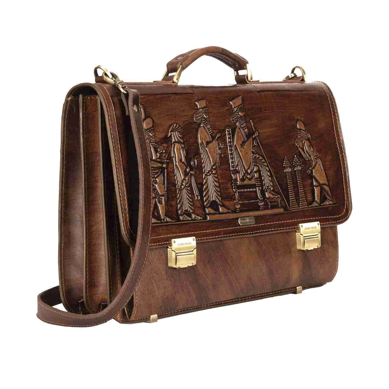 Persische Leder-Aktentasche – Modell Achämenide