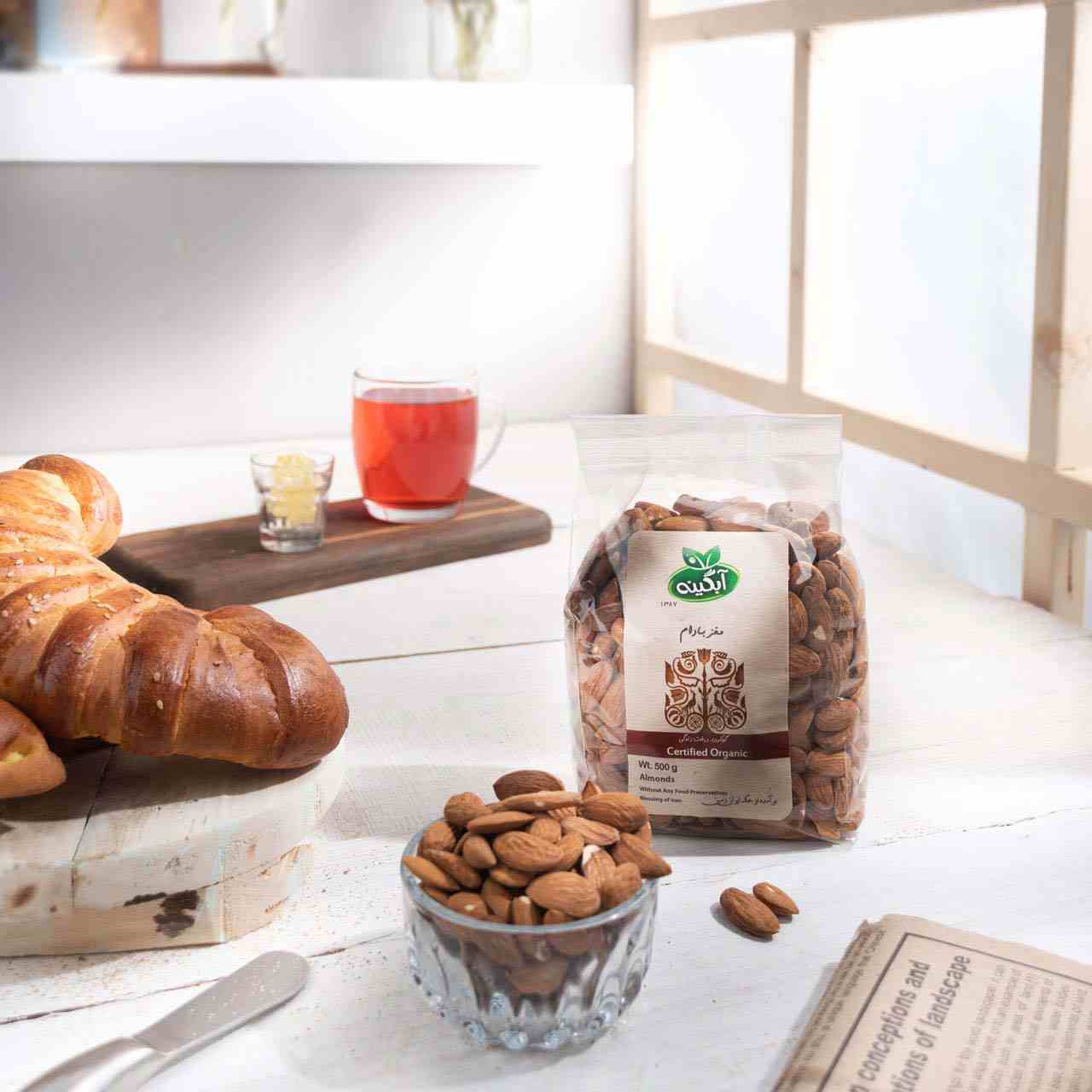 100% Bio und UnGeschälte Mandeln – 500 g Packung