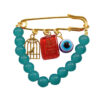 Evil Eye Safety Pin Brooch with Chain – Schutz-Talisman