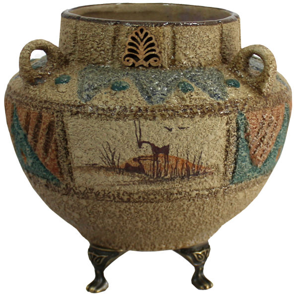 Handgefertigte dekorative persische Töpfervase mit Kunstmotiv Negar