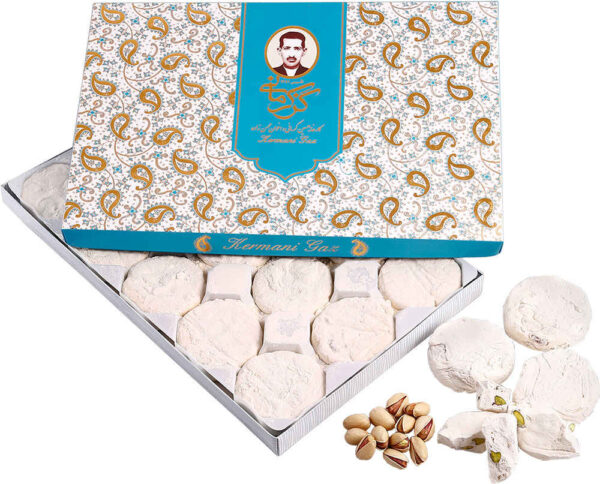 Kermani Gaz Ardi - Traditionelles persisches Nougat mit 28 % Pistazien und Rosenwasser