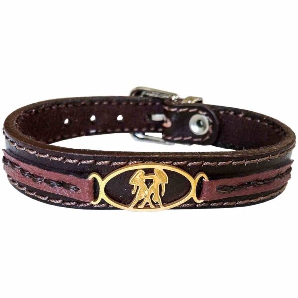 Persisches Lederarmband für Männer und Frauen - Khordad-Symbol