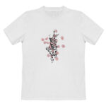 Weißes T-Shirt aus Persischer Baumwolle Modell Nastaliq — Elegante Persische Nastaliq-Kalligrafie