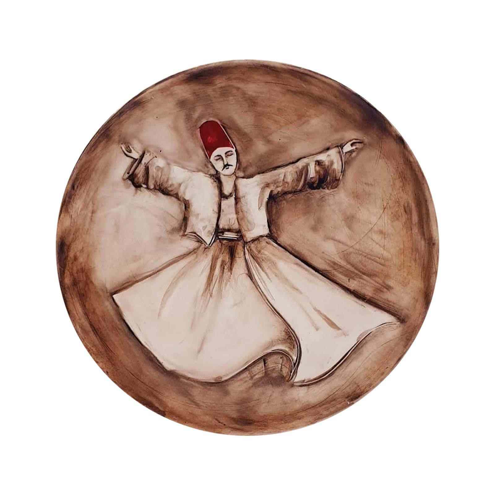 Handgemalter dekorativer Keramikteller Sama