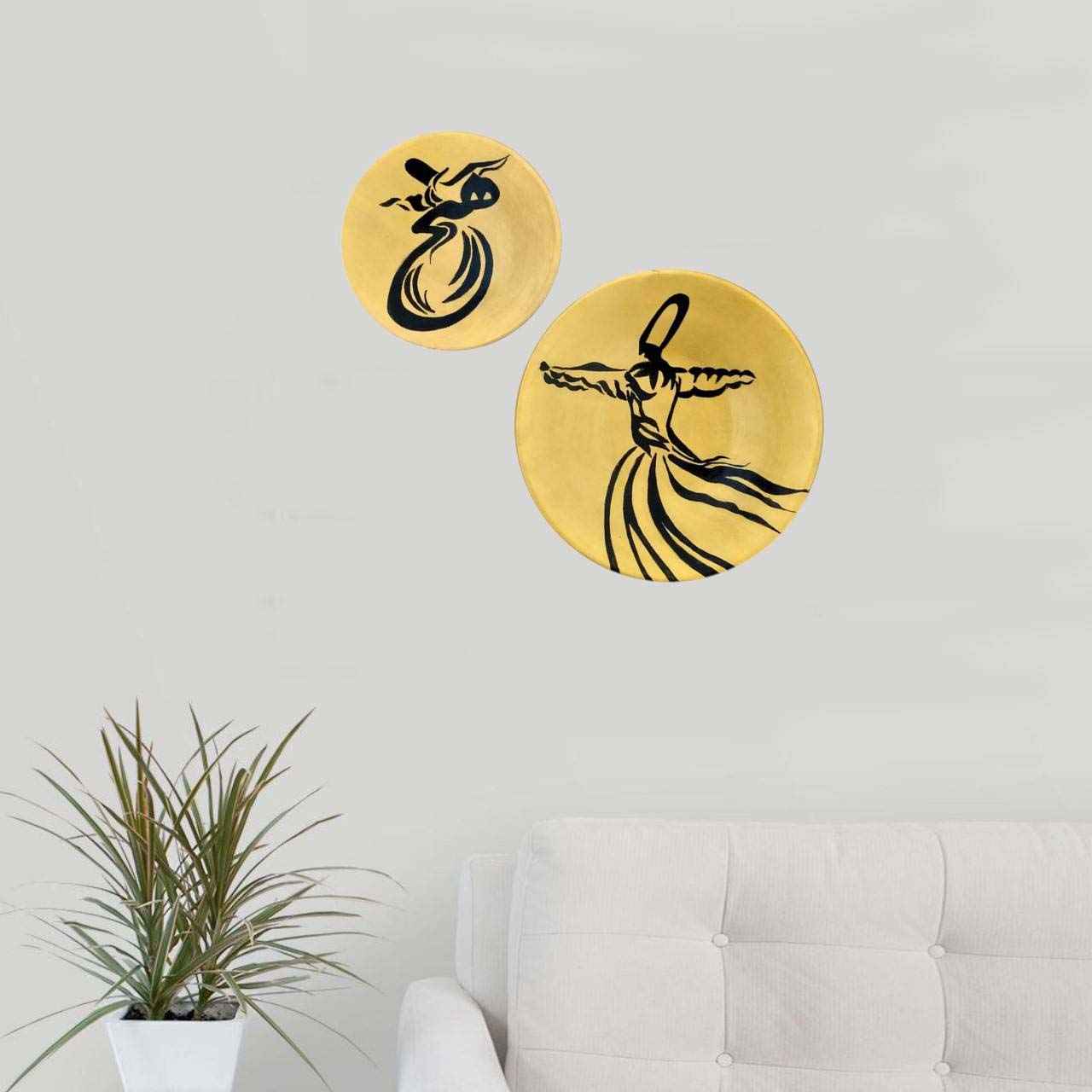 Handgemalter dekorativer Keramikteller Sama