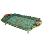 Handbemaltes Resin-Serviertablett, Modell Bagh Firoze
