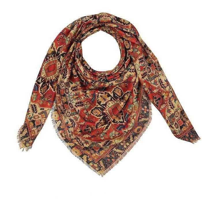 Sommerschal für Damen – Luxus und Lebendiger Künstlerischer Druck