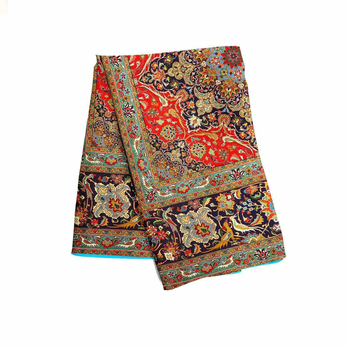 Sommerschal für Damen – Luxus Blumenmuster, Vogeldesign