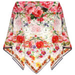 Sommerschal für Damen – Luxus Blumenmuster, Frühlingsblumendesign