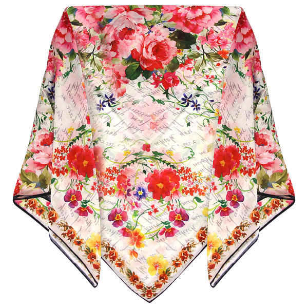 Sommerschal für Damen – Luxus Blumenmuster, Frühlingsblumendesign