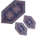 Set aus 3 persischen Termeh-Tischdecken, luxuriös mit Blumenmuster Gohar