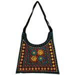 Ethnic Suede Boho Schultertasche bestickt Z30 Design