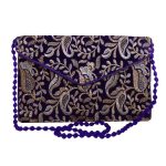 Bestickte Clutch-Handtasche mit geometrischem Muster – A49