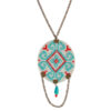 Traditionelle persische bestickte Halskette mit Balochi Blau-Himmel-Design