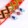 Traditionelle persische bestickte Halskette mit Balochi Rot-Design
