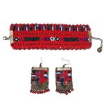 Persisches Besticktes Armband & Ohrring-Set Tradition