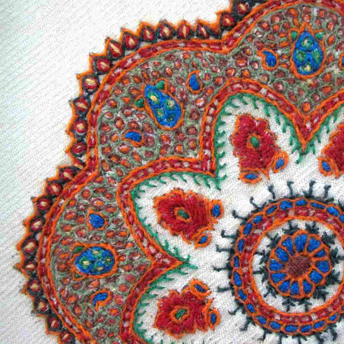 Persischer bestickter Wandteppich – Florale Balochi-Textilkunst
