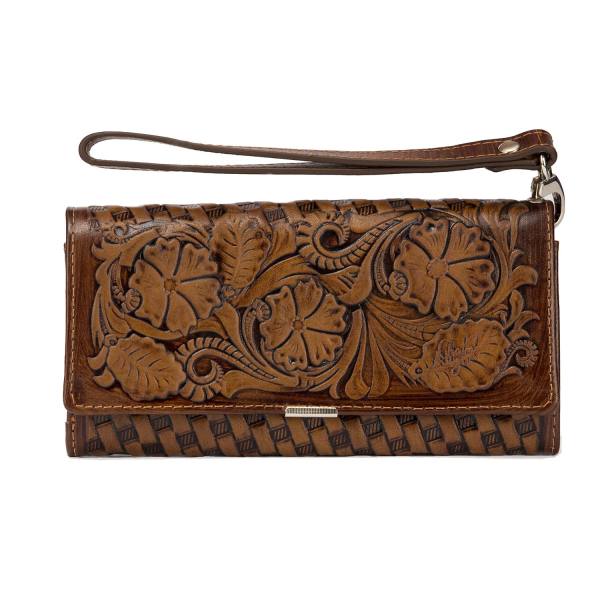 Persischer Leder-Langgeldbeutel für Damen mit Parala-Design