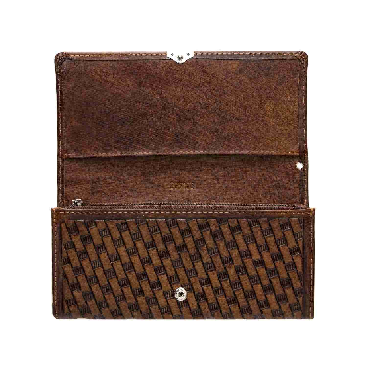 Persischer Leder-Langgeldbeutel für Damen mit Parala-Design