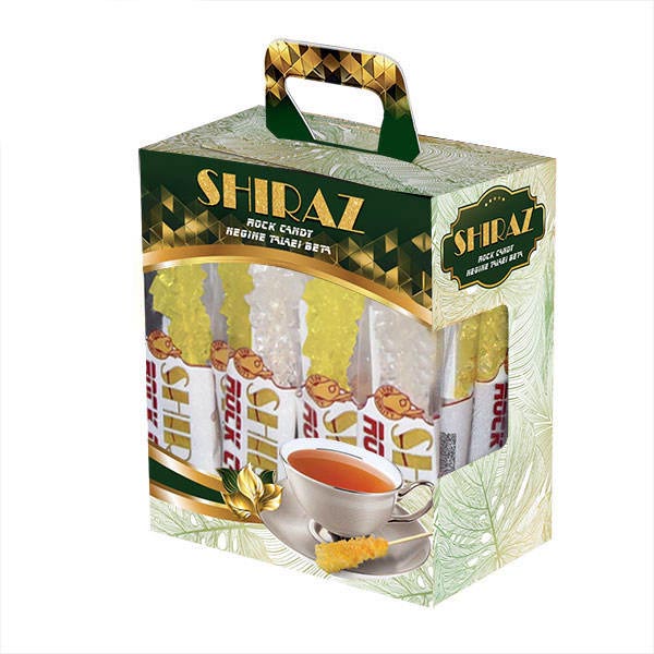 Nabat – Persischer Safran- und weißer Kandiszucker auf Stäbchen