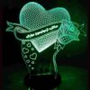 Persische 3D LED Nachttischlampe Jubiläumsherz Liebe