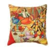 Eklektisches Samt-Hocker & Kissen-Set, inspiriert von persischer Kunst