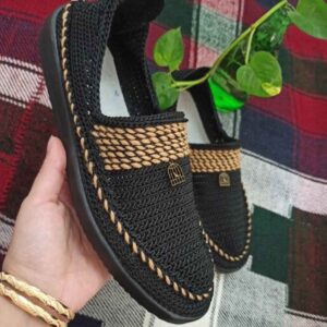 Giveh Schuhe – Persische Handgefertigte Atmungsaktive Fußbekleidung Schwarzer Klash