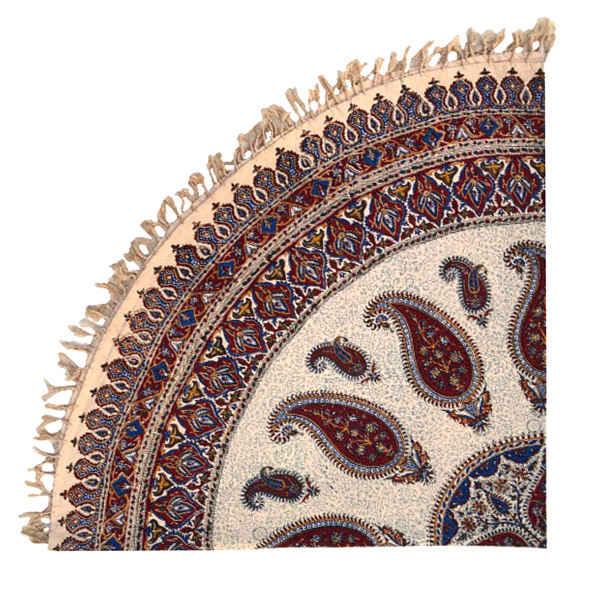 Persisches Tischtuch: Isfahans traditionelle Kalamkari Blockdruck Eslimi