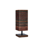 Minimalistische Persische Holz-Tischlampe & Nachttisch, handgefertigt MT70
