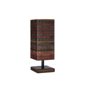 Minimalistische Persische Holz-Tischlampe & Nachttisch, handgefertigt MT70