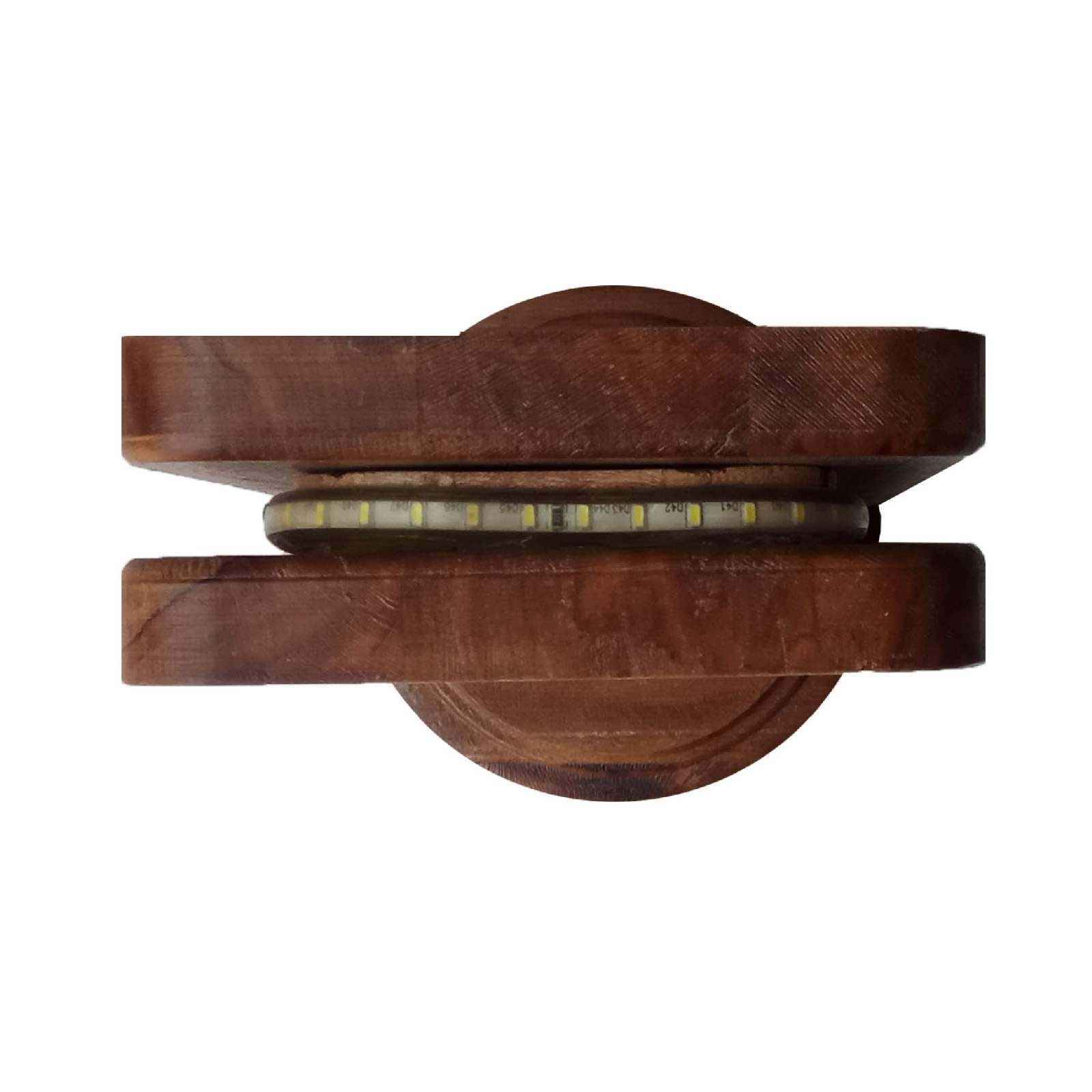 Minimalistische Persische Holz-Tischlampe & Nachttisch, handgefertigt Gedicht