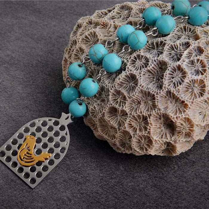 Persische Halskette aus Stahl Minimalistischer Morghe Amin