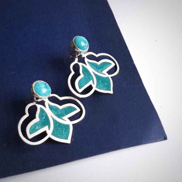 Persische Silberohrringe Handgefertigte Eslimi