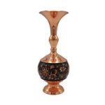 Handgefertigte persische Kupfervase dekorativ mit Ghalamzani-Design