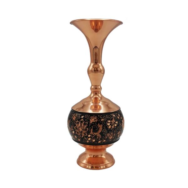 Handgefertigte persische Kupfervase dekorativ mit Ghalamzani-Design