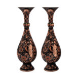 Handgefertigte persische Kupfervase dekorativ – 2er-Set