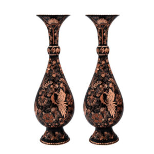 Handgefertigte persische Kupfervase dekorativ – 2er-Set