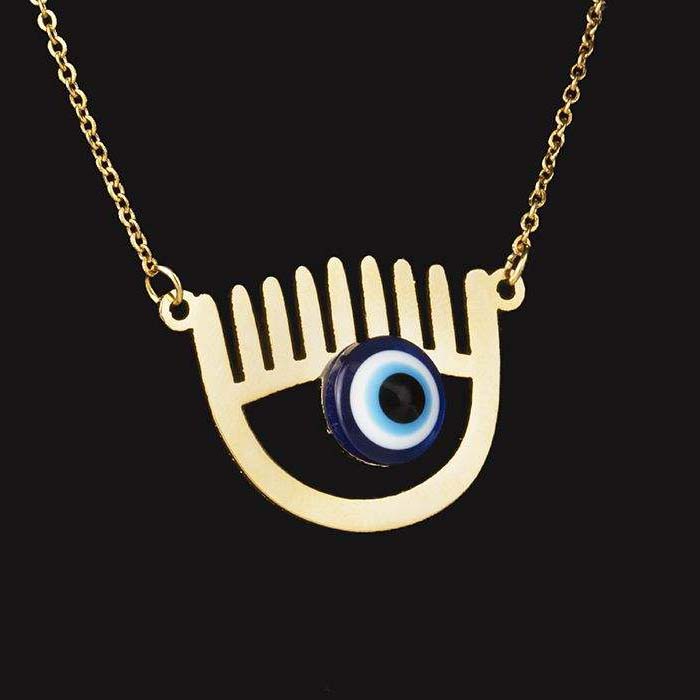 Stahlkette Künstlerischer Cheshm Nazar (Böser Blick)