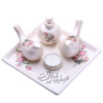 Set aus persischen Töpfer Teelicht Haltern Granatapfel & Vogel