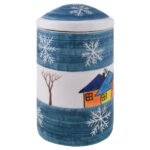 Keramik-Vorratsglas – Handgefertigtes Modell Winter