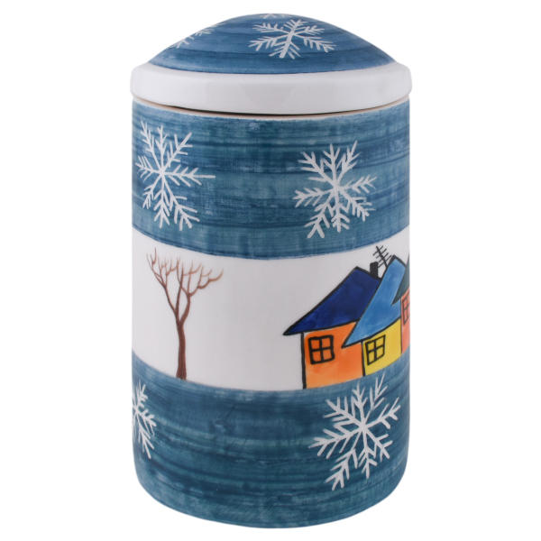 Keramik-Vorratsglas – Handgefertigtes Modell Winter