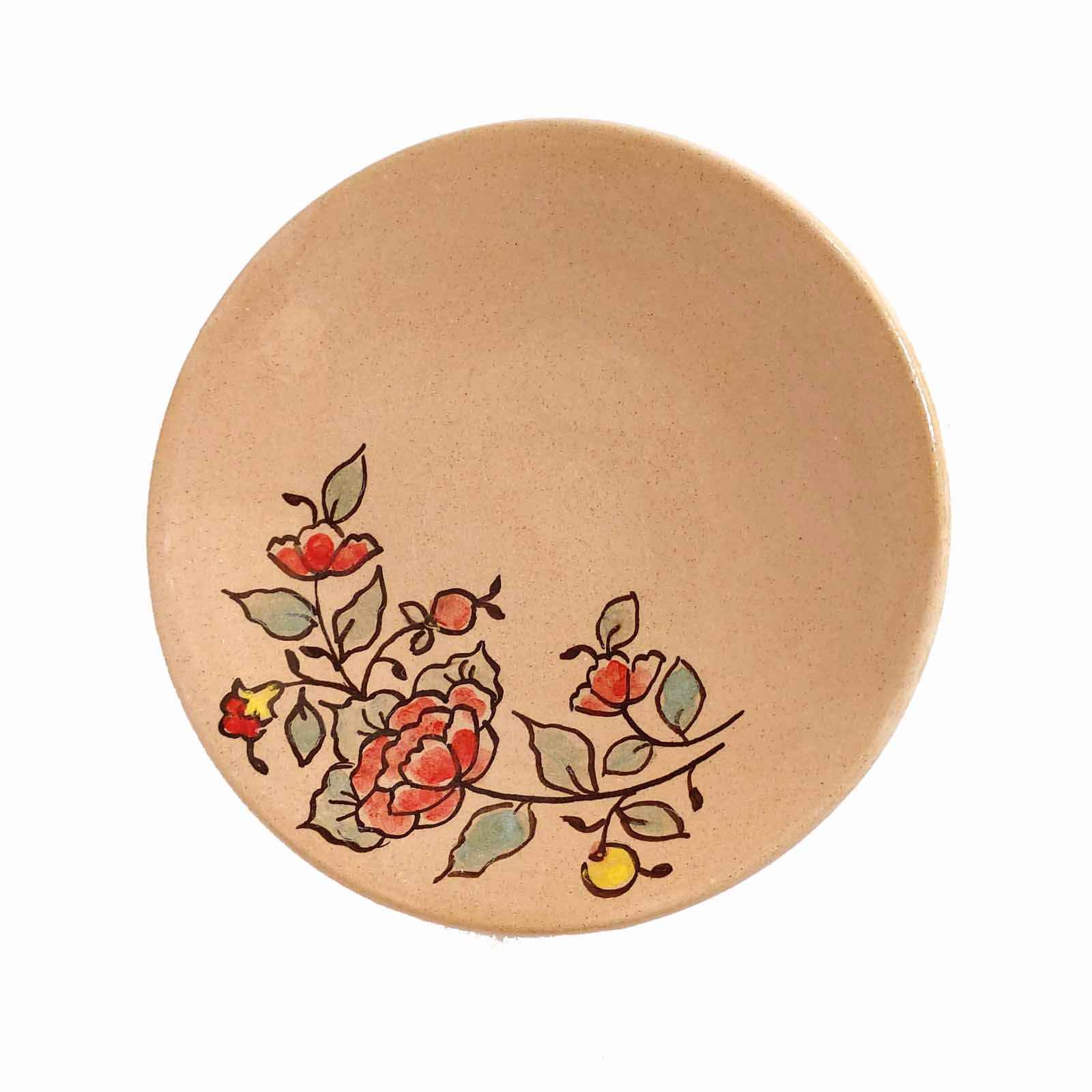 Persisches Teetassenset mit Untertasse – Blumenmuster-Keramik