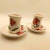 Persisches Teetassenset mit Untertasse - Shaghayegh-Blumen-Keramik