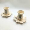 Persisches Teetassenset mit Untertasse - Gedichtdesign-Keramik