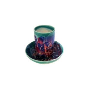 Künstlerische Keramiktasse – Tropfenglasur-Muster, Kunstmodell