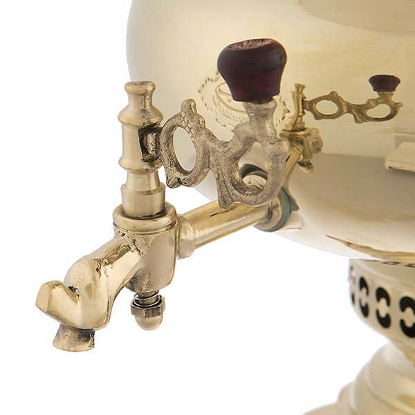 Persischer Samowar aus Messing Dekorativer Kohle-Teekocher 5-Liter