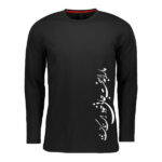 Langärmliges T-Shirt aus Persischer Baumwolle Modell Kalligrafie — Elegante Kalligrafie, Neuwertig