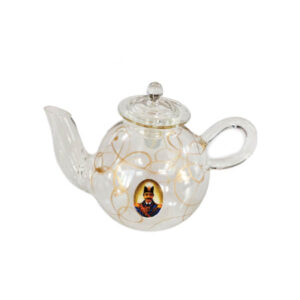 Teekanne mit Safran-Infusor im traditionellen persischen Shah Abbasi Design